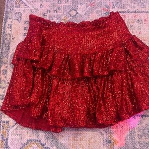 NWWT Sassy Shortcake red sequin tiered skirt - Smoke free pet free home